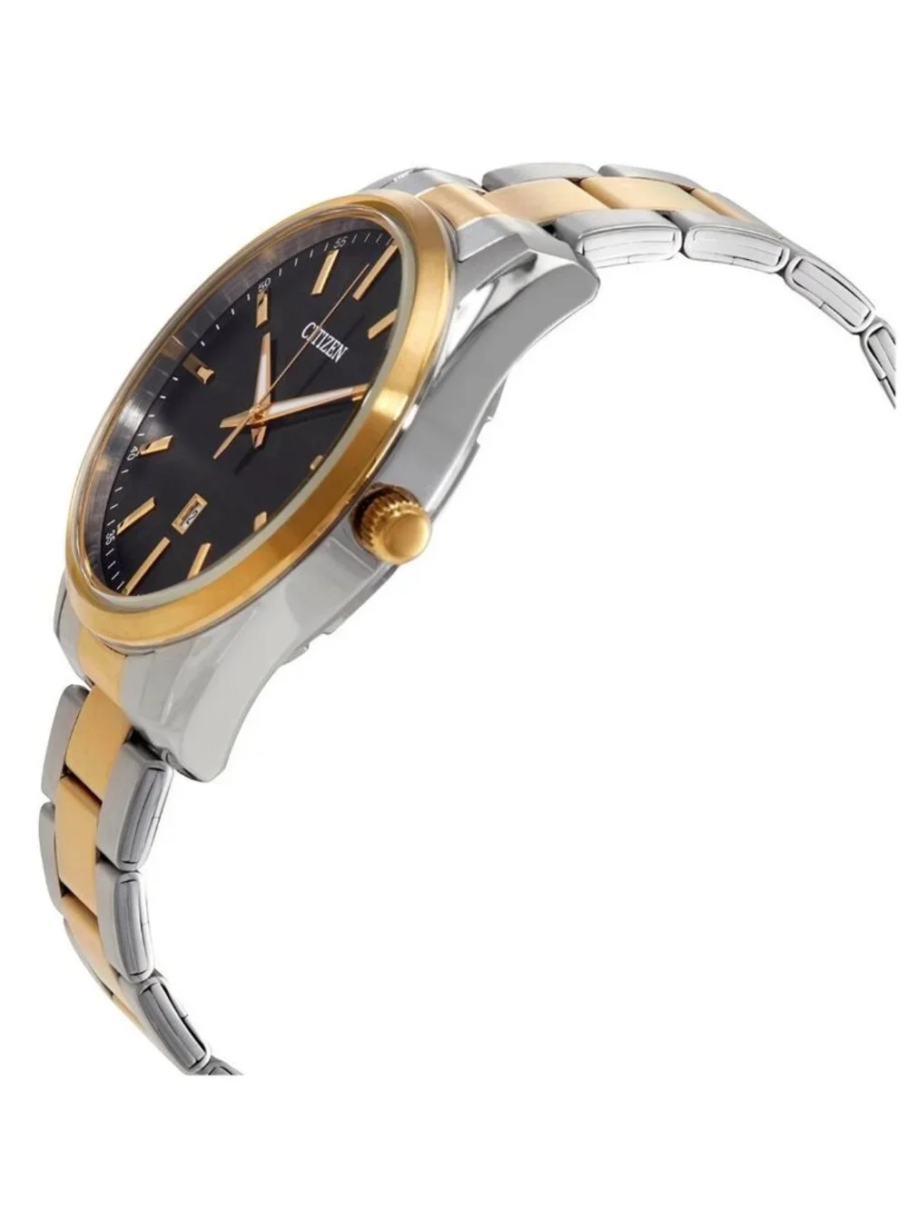 NWT Citizen Quartz Black Dial Two-tone Men's Watch